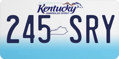 KY license plate 245SRY