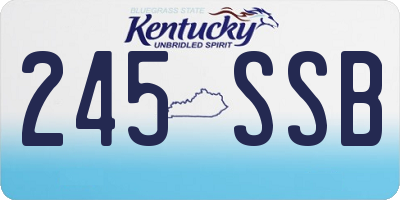 KY license plate 245SSB
