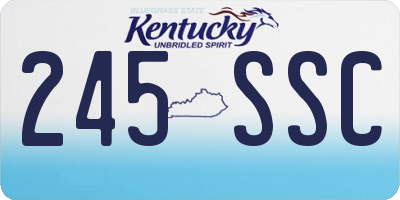 KY license plate 245SSC