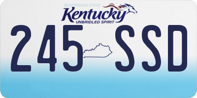 KY license plate 245SSD