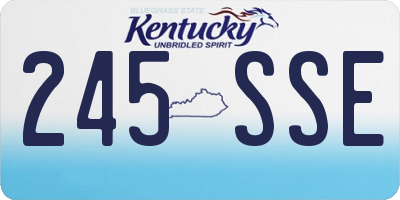 KY license plate 245SSE