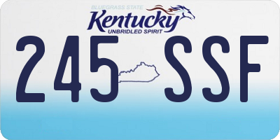 KY license plate 245SSF