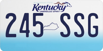KY license plate 245SSG