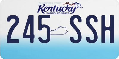 KY license plate 245SSH