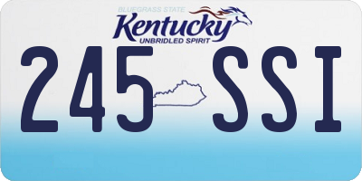 KY license plate 245SSI