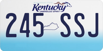 KY license plate 245SSJ