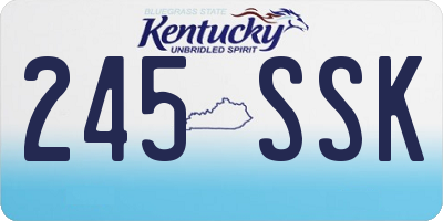 KY license plate 245SSK
