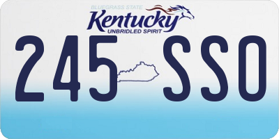 KY license plate 245SSO