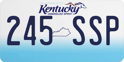 KY license plate 245SSP
