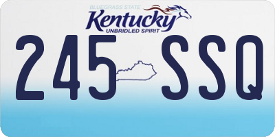 KY license plate 245SSQ