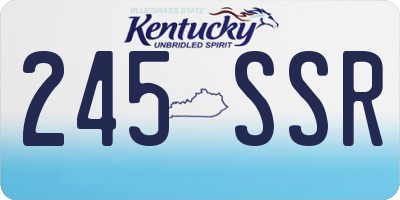 KY license plate 245SSR