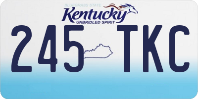 KY license plate 245TKC