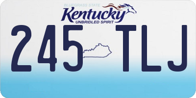 KY license plate 245TLJ