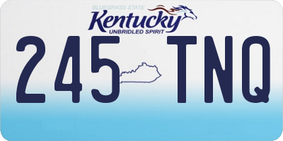 KY license plate 245TNQ