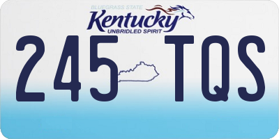 KY license plate 245TQS