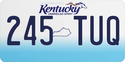 KY license plate 245TUQ