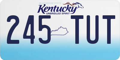 KY license plate 245TUT