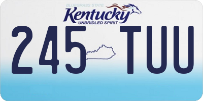 KY license plate 245TUU