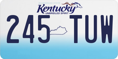 KY license plate 245TUW