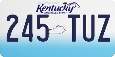 KY license plate 245TUZ