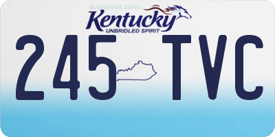 KY license plate 245TVC