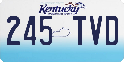 KY license plate 245TVD