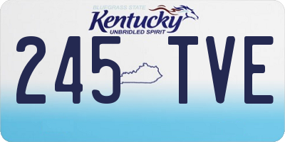 KY license plate 245TVE
