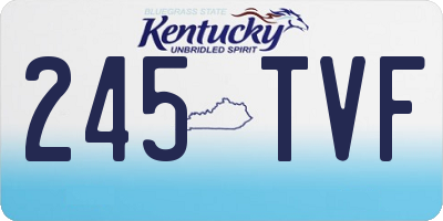 KY license plate 245TVF