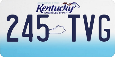 KY license plate 245TVG