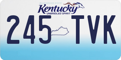 KY license plate 245TVK