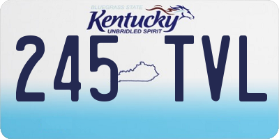 KY license plate 245TVL