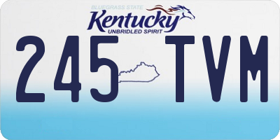 KY license plate 245TVM