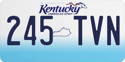 KY license plate 245TVN