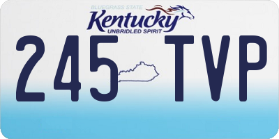 KY license plate 245TVP