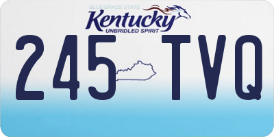 KY license plate 245TVQ