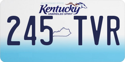KY license plate 245TVR