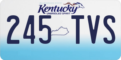 KY license plate 245TVS