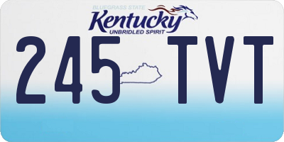 KY license plate 245TVT