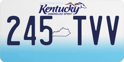 KY license plate 245TVV