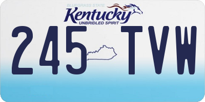 KY license plate 245TVW