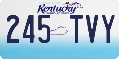 KY license plate 245TVY