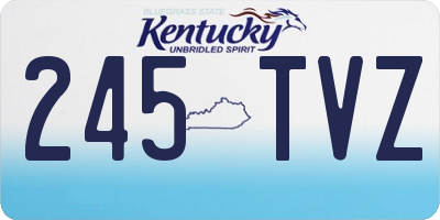 KY license plate 245TVZ