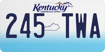 KY license plate 245TWA