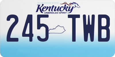 KY license plate 245TWB