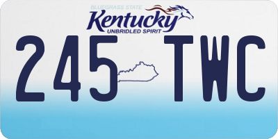 KY license plate 245TWC
