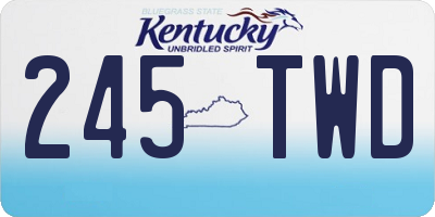 KY license plate 245TWD