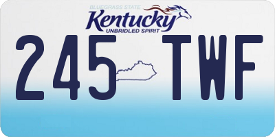 KY license plate 245TWF