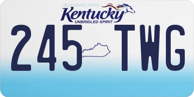 KY license plate 245TWG