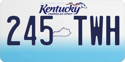 KY license plate 245TWH
