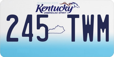 KY license plate 245TWM